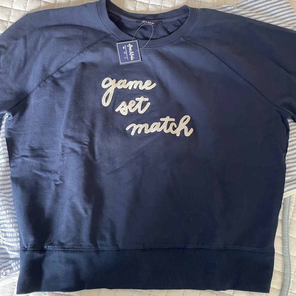 Ame&Lulu nwt navy blue sweatshirt